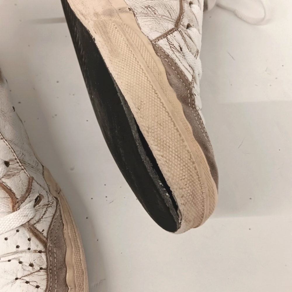 Golden Goose Men's 2.12 Tricolor Distressed Leather Hi-Top Sneakers - EU43/US10 - Picture 15 of 16